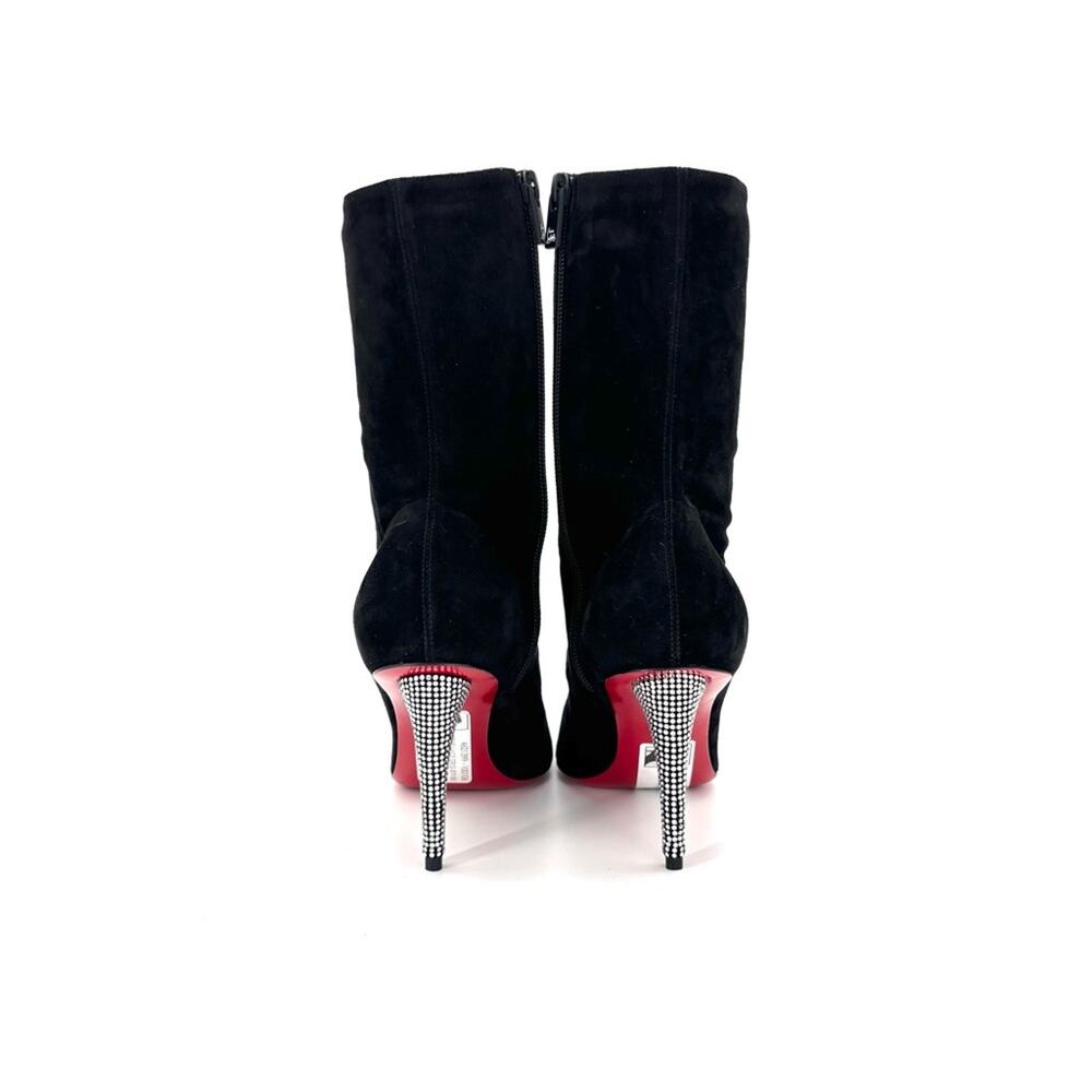 NEW Christian Louboutin Astrid Lace Strass Booty 85 Embellished Boots 37 - Picture 7 of 10